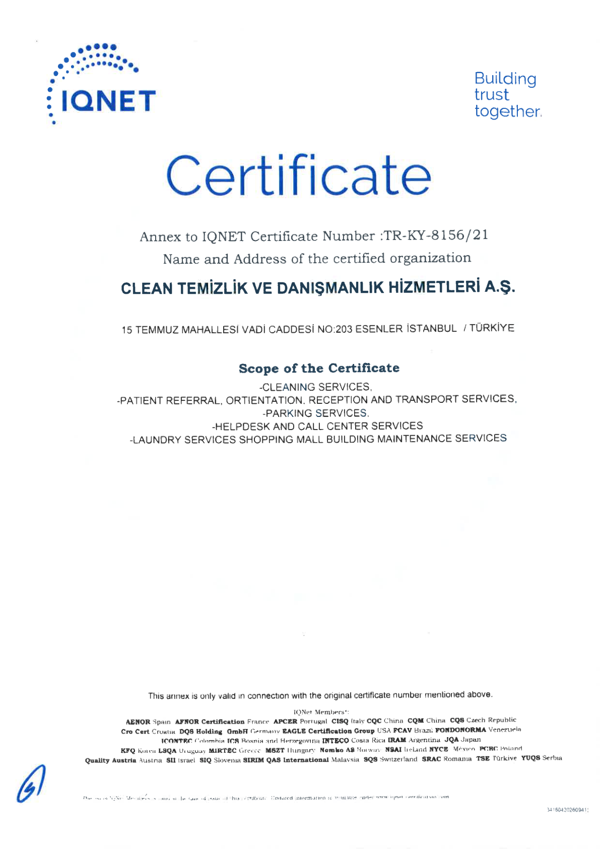 TS EN ISO 9001:2015 — Sertifika detay sayfası 4.